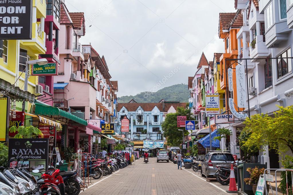 PATONG BEACH, THAILAND CIRCA SEPTEMBER 2015 Streets of Patong Beach