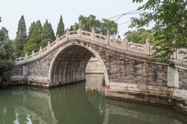 Beijing, China - circa September 2015: Half-Wall Bridge in Summer Palace,  Beijing