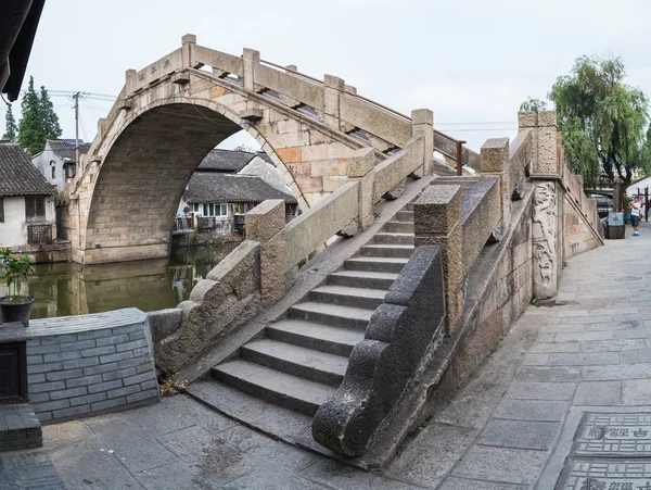 Fengjing Zhujiajiao, China - circa September 2015: Bridge in Fengjing Zhujiajiao ancient water  town — 스톡 사진