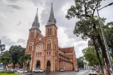 Ho Chi Minh City, Saigon/Vietnam - circa August 2015: Saigon Notre-Dame Basilica in Ho Chi Minh City  (Saigon)