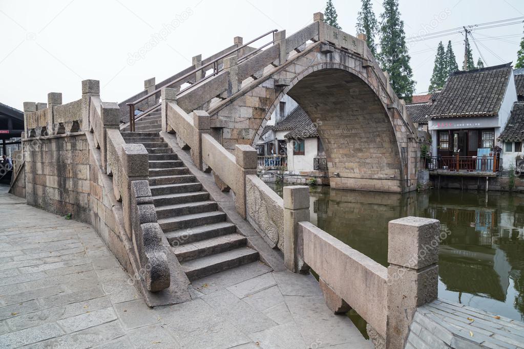 Bridge in Fengjing Zhujiajiao ancient water  town