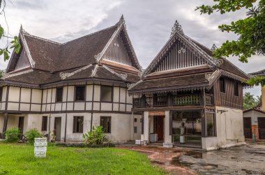 Luang Prabang, Laos - circa August 2015: Houses in Luang Prabang,  Laos