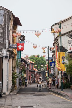 Georgetown, Penang/Malaysia - circa October 2015: Old streets and architecture of Georgetown, Penang,  Malaysia