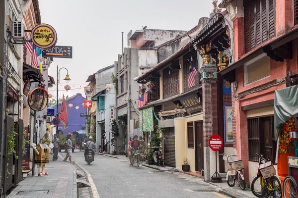 Georgetown, Penang/Malaysia - circa October 2015: Old streets and architecture of Georgetown, Penang,  Malaysia — 스톡 사진