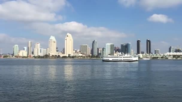 San Diego の日でダウンタウンのスカイライン — ストック動画