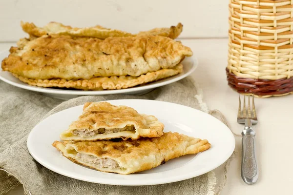 Fried pasty z mięsa — Zdjęcie stockowe