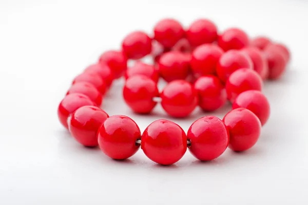 Perles rouges en bois — Photo