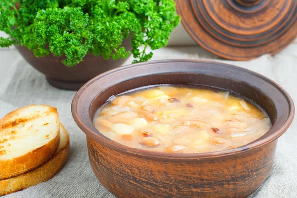 Soupe aux haricots et légumes — Photo