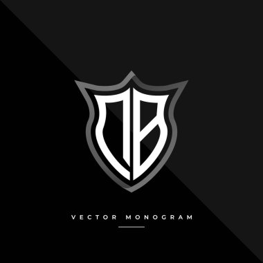 Kalkandaki modaya uygun DB monogramı koyu arka planda izole edilmiş. Gümüş düz D ve B ilk logo iş şablonu. Markalaşma amacı için eşsiz tek renkli logot kavramı.