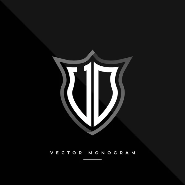 Lettres Logo Design Monogramme Monogramme Argent Monogramme Minimal Isolé Sur — Image vectorielle