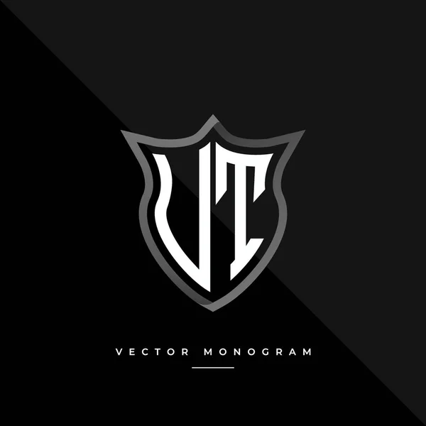 Lettera Logo Design Monogramma Monogramma Argento Monogramma Minimo Isolato Sfondo — Vettoriale Stock