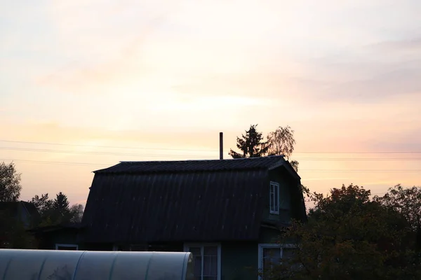 Vue Vous Pouvez Obtenir Sur Campagne Belle Vue Coucher Soleil — Photo