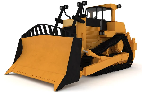 siyah ve sarı izole buldozer
