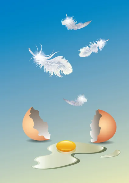 Jajko w pióra Wektory Stockowe bez tantiem