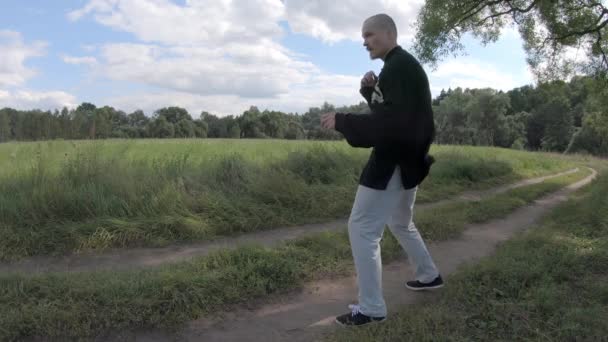 Arte marţiale. Imitarea stilului Bruce Lee — Videoclip de stoc