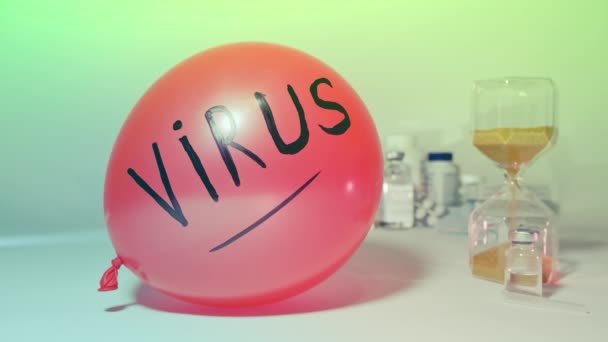 Concept victoire vaccination contre le virus, épidémie, pandémie — Video