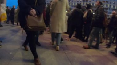 Moskova, Rusya - 21 Nisan 2021: Alexey Anatolievich Navalny 'yi savunmak için miting