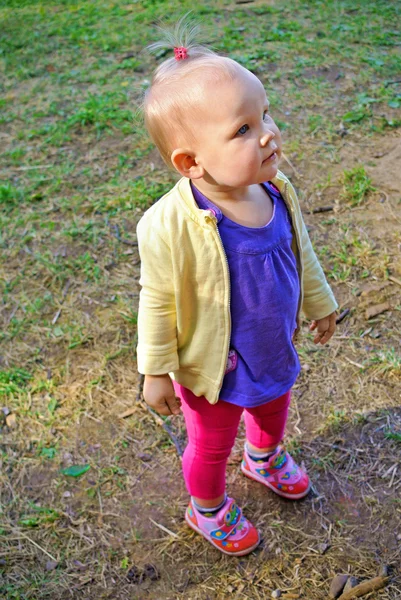 One-year-old girl — Stock Photo, Image