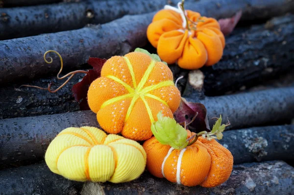 Small pumpkin handcrafted — Stock Photo, Image