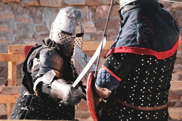 Fighting knights at the historic festival