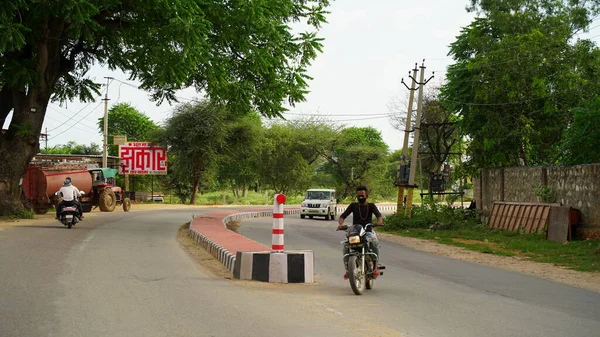 Septiembre 2020 Reengus Jaipur India Ambos Lados Divisores Caminos Limpios —  Fotos de Stock