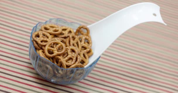 salted pretzels in a bowl