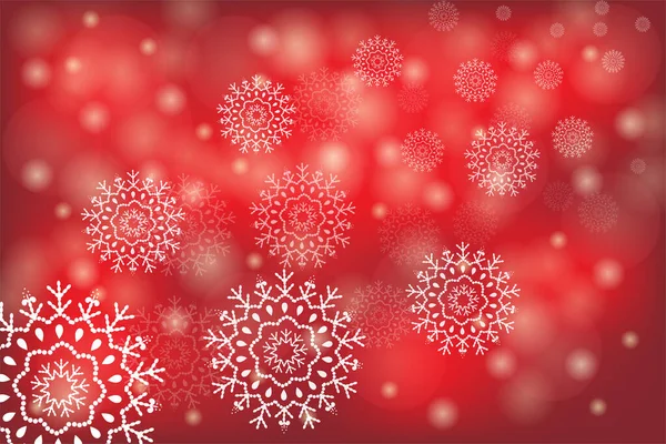 Bokeh Borroso Copos Nieve Navidad Año Nuevo Fondo Abstracto Ilustración — Archivo Imágenes Vectoriales