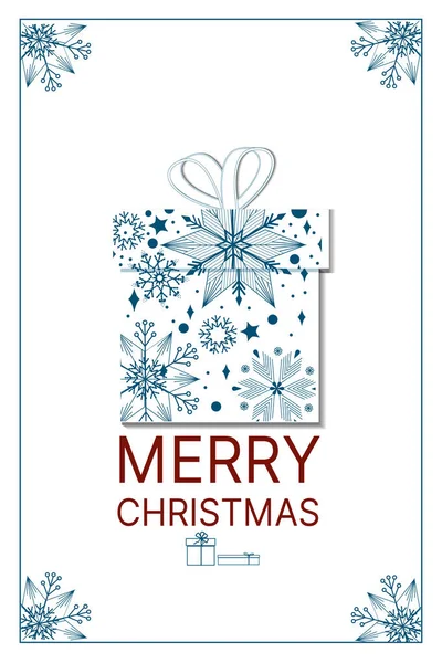 Χριστουγεννιάτικη Κάρτα Διακοπών Καλή Χρονιά Διανυσματική Επίπεδη Απεικόνιση — Διανυσματικό Αρχείο