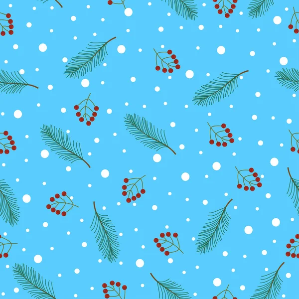 Seamlesswinter Season Symbols Texture Christmas Background Vector Flat Illustration — Stockový vektor