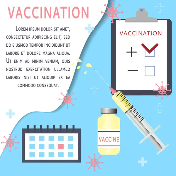 Diseño Bandera Vacunación Obligatoria Desarrollo Desarrollo Vacuna Covid Para Prevención — Archivo Imágenes Vectoriales