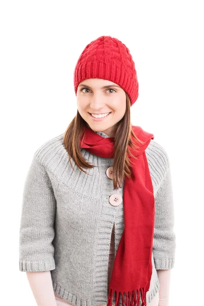 Young girl wearing winter clothes — Stock Photo, Image