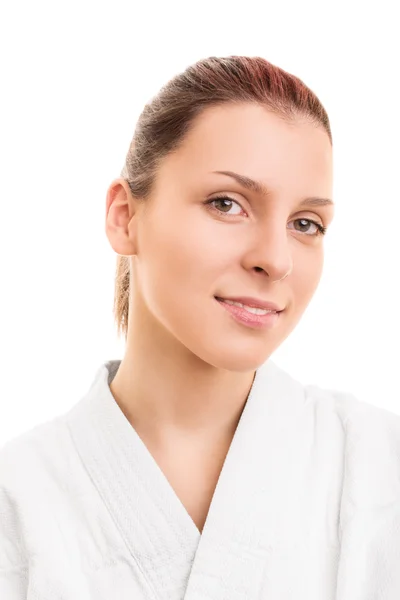 Portrait of a girl wearing kimono — Stock Photo, Image