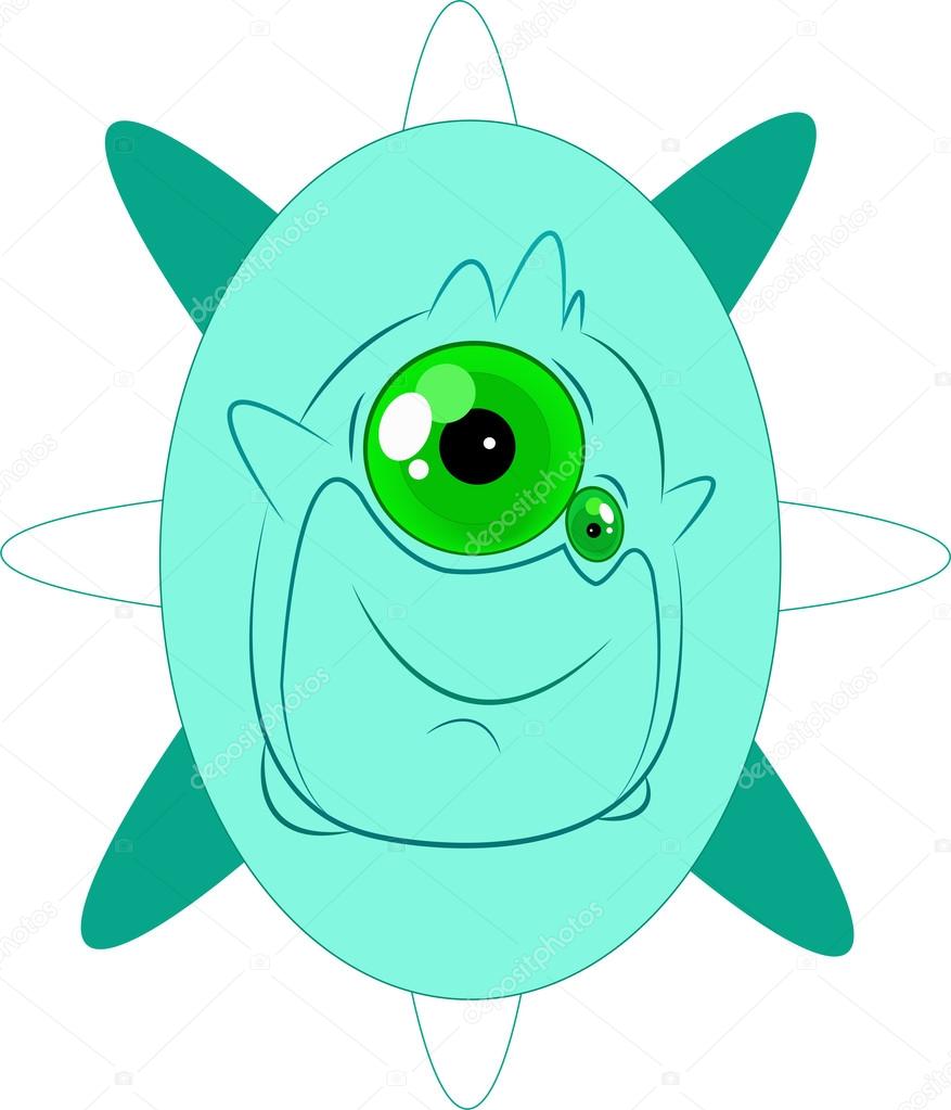 Stylized green eyed monster