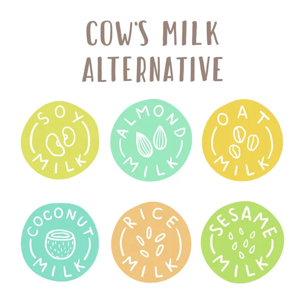 Kor mjölk alternativ. — Stock vektor