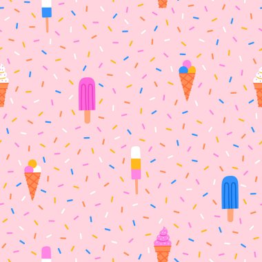 Dondurma, eskimo ve koni desensiz.