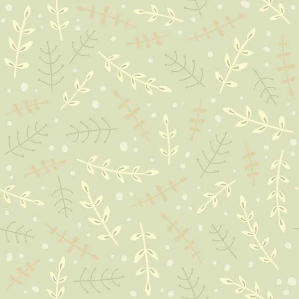 Gröna grenar seamless mönster — Stock vektor