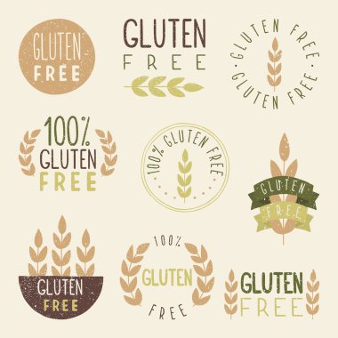 Gluten ücretsiz etiketleri.