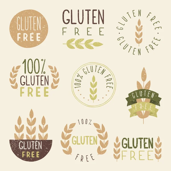 Étiquettes sans gluten . — Image vectorielle