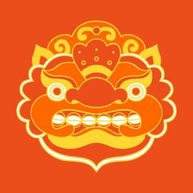 Geleneksel balinese maskesi. Barong.