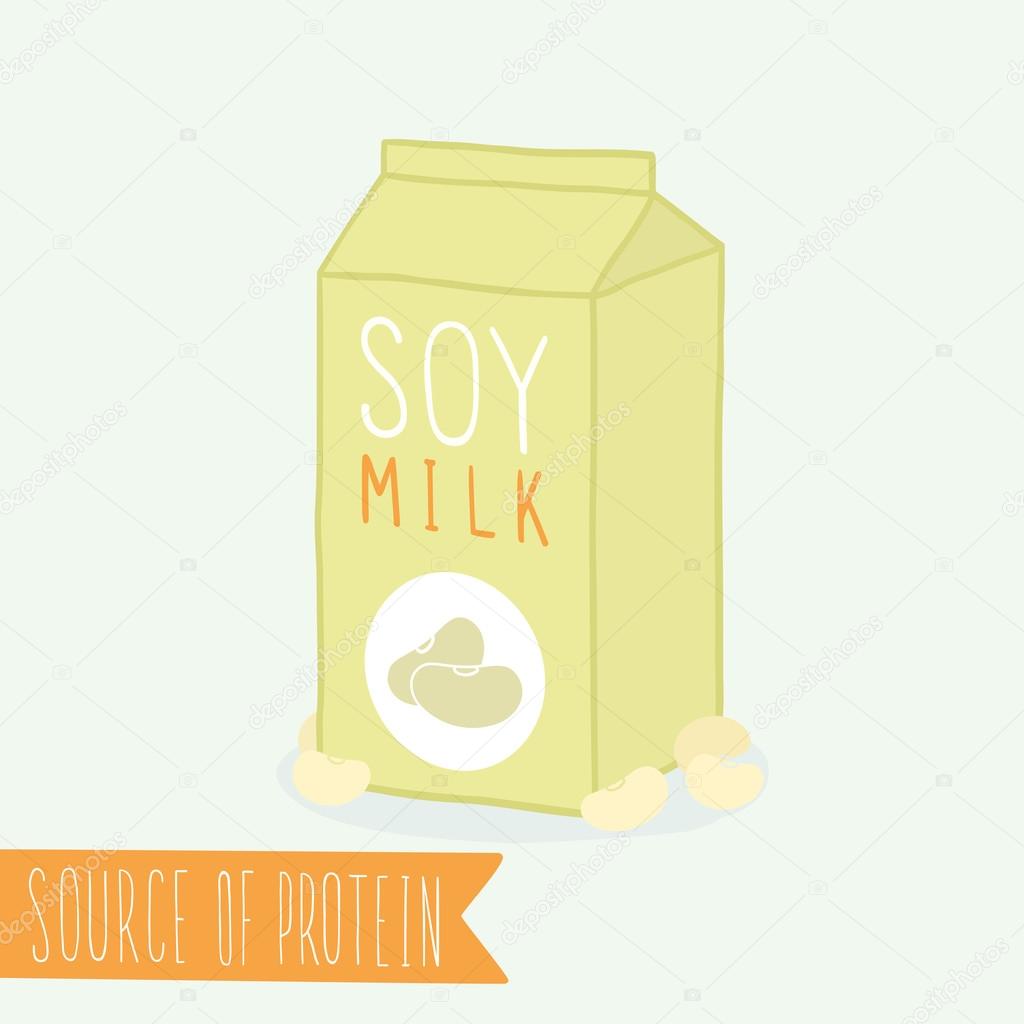 Soy milk in a carton pack. Stock Vector Image by ©kondratya #62035871