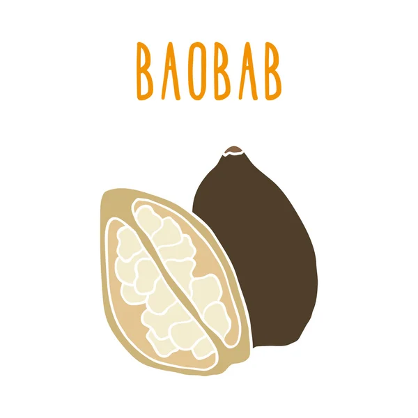 Baobá. — Vetor de Stock