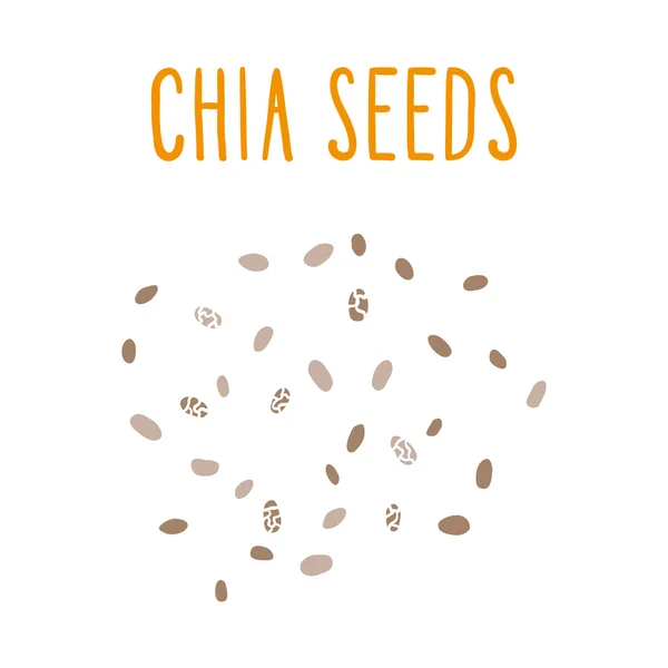 Chia seeds. — Stock Vector