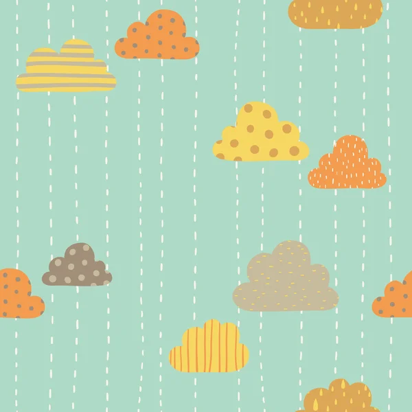 Modèle de nuages drôles . — Image vectorielle