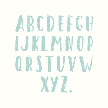 Elle çizilmiş eski dokulu yazı tipi.