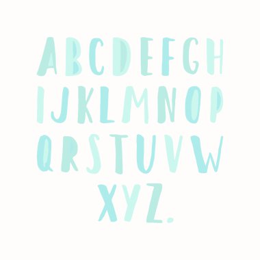 Basit el çizilen harf.