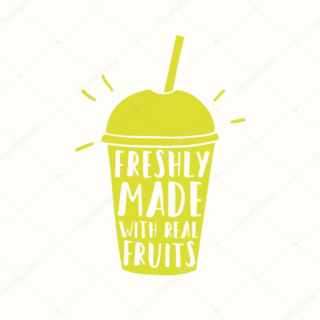 Freshly made with real fruits. Juice or smoothie cup to go