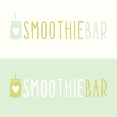 Güler yüzlü çubuk Logotype. 