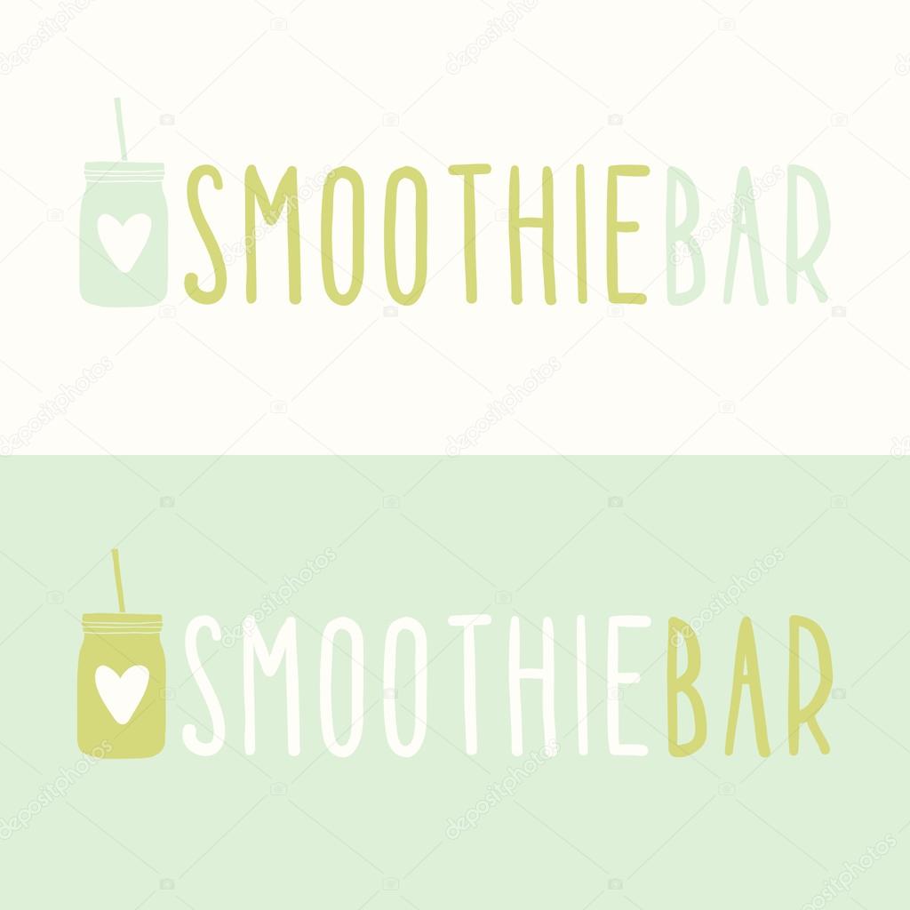 Smoothie bar logotypes. Vector EPS 10 illustration