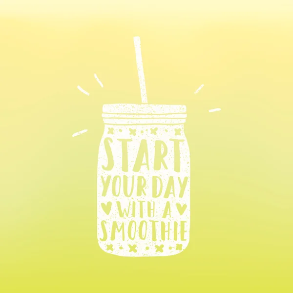 Start your day with a smoothie. — Stock Vector