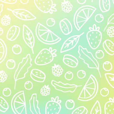 Doodle meyve arka plan